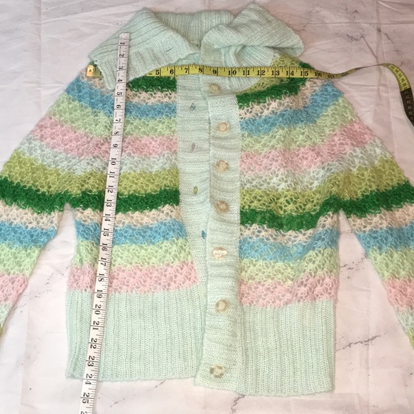 FREE PEOPLE NWOT PRETTY  BUTTON FRONT HIGH NECK SWEATER CARDIGAN - Picture 9 of 9